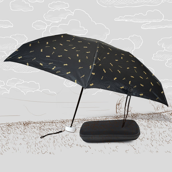 Compact Umbrella UV Protection 3 Fold with Zip Case