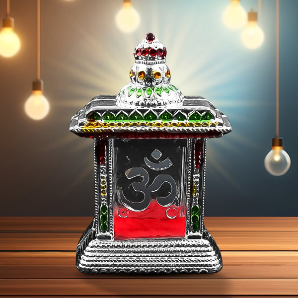 Om Temple – Adhesive Car Dashboard & Home Mandir Decor | Velvet Wheels