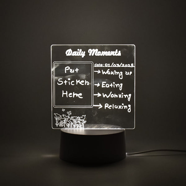 Acrylic Decorative Lamp – 3D Message Board & Night Light | Styleva